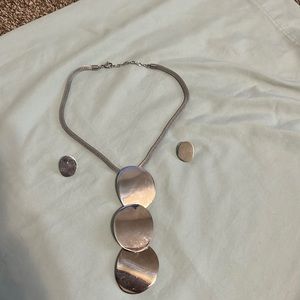 EDFORCE stainless steel necklace/earrings set